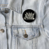 13 Lucky Black Cats Button (In situ)