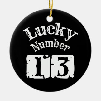 13 - Lucky Number 13 Luck Keramisch Ornament