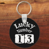 13 - Lucky Number 13 Luck Sleutelhanger (Voorkant)