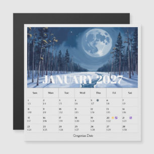 13-Maand Maanfase Dierenriem januari Kalender