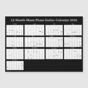 13-Maandse Maanfase Dierenriem 2026 Kalender