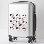 13 maroon gray team colors basketball stickers (Sur valise)