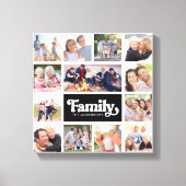 13 Monogram fotocollage familie Canvas Afdruk (Voorkant)
