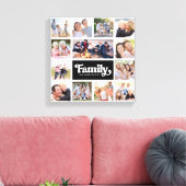 13 Monogram fotocollage familie Canvas Afdruk (Insitu (Woonkamer))