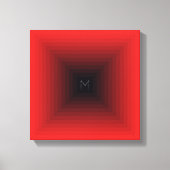 13-niveau rood omgekeerd piramidevormig Initiaal o Canvas Afdruk (Voorkant)
