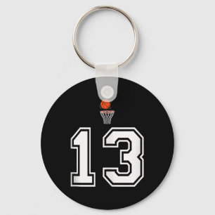 13 Nummer Basketbal Stijl Witte Tanktop Sleutelhanger