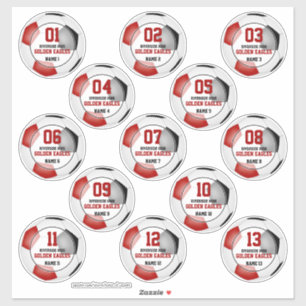 13 pc's instellen kinder kleuren voor zwart voetba sticker