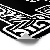 13 Polynesiaans Tattoo nummer 13 Dark Pre Poster (Hoek)