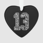 13 Polynésien Tatouage Numéro 13 Ventilateur Sport (devant)