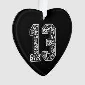 13 Polynésien Tatouage Numéro 13 Ventilateur Sport (devant)