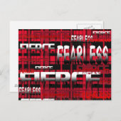 13.Rood- en zwarte speldenvrije doorboring Briefkaart (Voorkant / Achterkant)