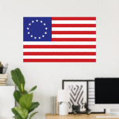 13-Star Amerikaanse vlag Poster (Thuiskantoor)