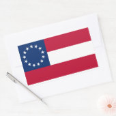 13 Star Confederate Flag Rechthoek Stickers (Envelop)