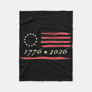 13-sterren Betsy Ross Amerikaanse vlag 4 juli Di Fleece Deken