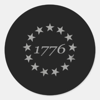 13 Sterren Betsy Ross Verdrietig Amerikaanse Vlag Ronde Sticker