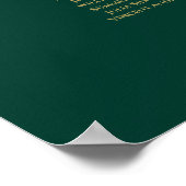 13 Tableau Émeraude Vert Mariage Plat Or (Coin)