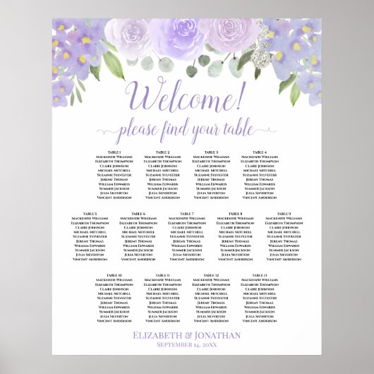 13 Tableau Lavande Mariage floral (Devant)