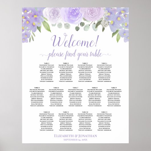 13 Tableau Lavande Mariage floral (Devant)