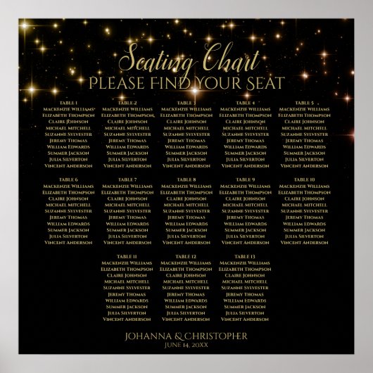 13 Tableau Mariage à étincelles chatoyantes (Devant)