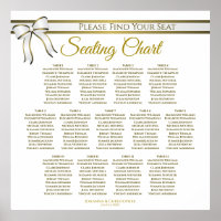 13 Tableau Mariage blanc et or