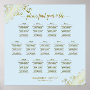 13 Tableau Poudre Mariage bleu et or Tableau de si