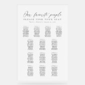 13 Tables Favorite People Acrylic Seating Chart (Recto)