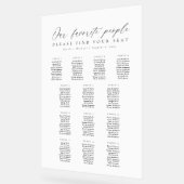 13 Tables Favorite People Acrylic Seating Chart (Angle)