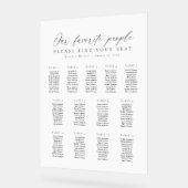 13 Tables Favorite People Acrylic Seating Chart (Angle)
