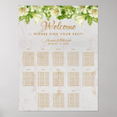 13 Tafel- en weduwenkaart Witte gelilies Poster (Voorkant)