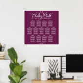 13 Tafel - Paars - bruiloft Poster (Thuiskantoor)