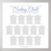 13 Tafelblauw op het witte weddenschap Poster (Voorkant)