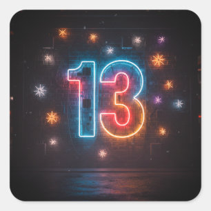 13 – Taylor-Gecodeerd Lucky Rebel Concept Vierkante Sticker