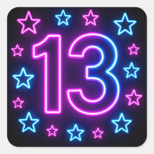 13 – Taylor Swift Geluksgetal Concept Vierkante Sticker