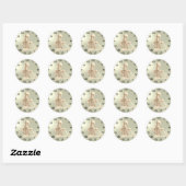 13 Uur schedelklokkentroon Ronde Sticker (Vel)