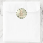 13 Uur schedelklokkentroon Ronde Sticker (Tas)