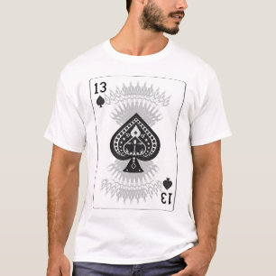 13 van de schoppen: Fictionele afspeelkaart: Witte T-shirt