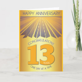 13 Year Sober Anniversary | Golden Ray 12 Step  Kaart