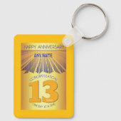13 Year Sober Anniversary | Golden Ray 12 Step Sleutelhanger (Achterkant)