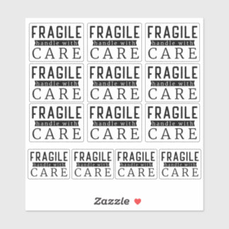 13 zwart, breekbaar handvat met zorg voor kleine b sticker