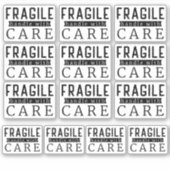 13 zwart, breekbaar handvat met zorg voor kleine b sticker (Voorkant)