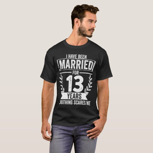 13de bruiloft Jubileum 13 jaar huwelijksdag cadeau T-shirt (Voorkant volledig)