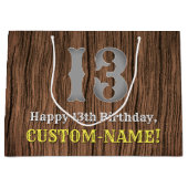 13de verjaardag: Country Western geïnspireerd uite Groot Cadeauzakje (Voorkant)