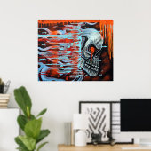 13E Affiche du crâne (Bureau à domicile)