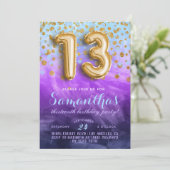 13e anniversaire Confetti Invitation (Debout devant)