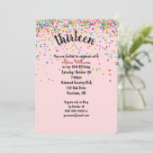 13e anniversaire Fête confetti Invitation (Debout devant)