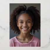 13e anniversaire fête main tiré foil Invitation (Verso)