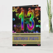 13e anniversaire Invitation (Devant)