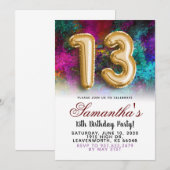 13e anniversaire Invitation de Gradient (Devant / Derrière)