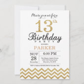 13e anniversaire Invitation Parties scintillant d' (Devant)