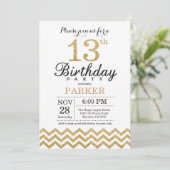 13e anniversaire Invitation Parties scintillant d' (Debout devant)